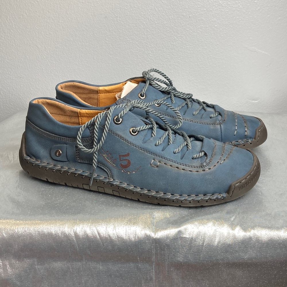 Men's Blue Leather Sneakers US 13, EU 47, UK 12